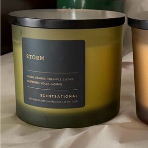 Scentsational Storm Scented Candle, Large 26 oz soy blend with double wood wicks